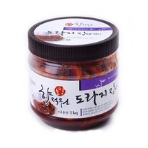 (사은품 증정) [향적원] 도라지 장아찌 1kg(유리병)+KF94마스크 3매 증정