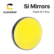 Cloudray 고품질 Si 반사 거울 D19.05 20 25 30 CO2 레이저 조각 절단기 용 38.1mm 코팅 금, 협동사, 1 개