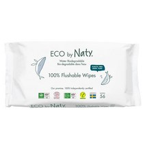 Eco by Naty 물에 녹는 아기 물티슈 총 504개 42개입 x 12팩 식물 기반 성분 퇴비화 가능 0% 플라스틱. 해로운 화학 물질을 사용하지 않았습니다. USA 미국, 56 Count (Pack of 12)