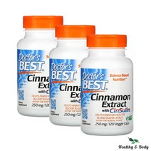 닥터스베스트 시나몬 익스트랙트 위드 신술린 250mg 베지캡 120개 X3병 닥터스베스트땡 약들약 고약사 글루텐프리