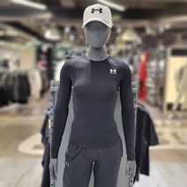 [언더아머] NC강남점 가볍고 내몸에 꼭 맞는 최고의 운동복 여성 HeatGear 아머 컴프레션 긴팔 티셔츠 블랙 1365459-[001]