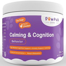 PawPuk Paws Calming & Cognition 강아지용 비타민 보충제 멜라토닌