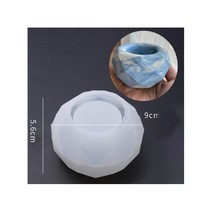 사각형 실리콘 몰드 화분 금형 입체 모양 틀 DIY 기하학적 콘크리트 시멘트 냄비 에폭시 수지 캔들, Cut Round
