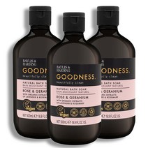 Baylis Harding Goodness Bath Soak 베일리스 하딩 로즈 제라늄 바스 소크 500ml 3팩