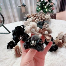 모직 헤어밴드 체크패턴 더블리본 연애인 머리띠 핸드메이드 와이드헤어밴드 넓은 겨울 세련된 스타일