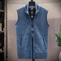남자니트티 반집업 목폴라 앙고라 스웨터 남성 가을 겨울 조끼 민소매 가디건 코트 VNeck 싱글 캐주얼 니트