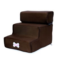 강아지 드라이룸 개계단 부드러운 침대 사다리 애완 동물 3 단계 작은 고양이 램프 미끄럼 방지 이동식 케, 02 1