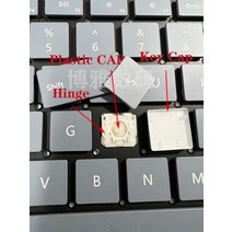 서피스프로 키보드 Microsoft Surface Pro 4 5 6 7 키보드 캡 Kyecap 1724 1796 1866 용 교체 키 힌지, 03 1 Plastic cap