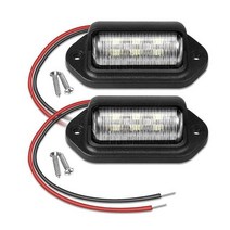 캠핑카 계단 트레일러 카라반 계단 스텝2pcs 번호판 라이트 테일 6 led 밴 237, 검은색