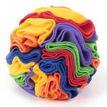 깔끔더하기 강아지 노즈워크 볼 장난감 공 간식 스낵볼, 레인보우-15cm