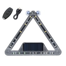 경광등 비상등태양열 구동 자동차 비상 조명 접이식 회전식 LED 경고 신호등 USB 충전식 멀티 모드 후미, 01 18LEDs