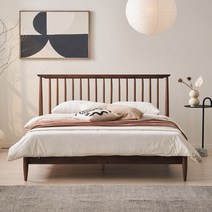 동서가구 이즈 바네사 원목 침대 슈퍼싱글 퀸, 08_침대+독립매트 Q IVN128, 월넛