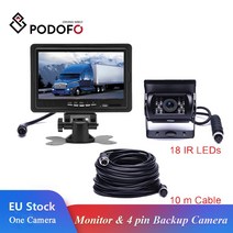 화물차블랙박스 고화질 블랙박스 8채널 6채널 Podofo 7 인치 자동차 모니터 dc 12v-24v +4 핀 ir 야간 투시경 리어 뷰 카메라 버스 트럭 rv 캐러밴 트레일러