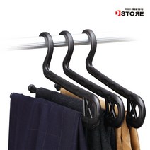 디스토어 프리미엄 논슬립 바지걸이 5개, 블랙핑크