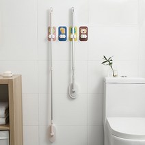 욕실 청소용품 수납 정리용품 클립 후크 브래킷 캐릭터 다기능 봉걸레 걸이, 오렌지