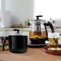 밀러하우스 2 IN 1 디지털 듀얼 멀티포트 티포트 KCT-7634B, 색상:올리브그린