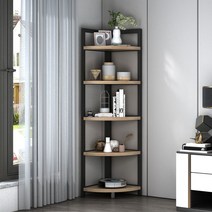 거실코너장 소형캐비닛 삼각 보관대 선반 주방, 조립하다., 170높이*6단*32.5반경(색상메모), 1개