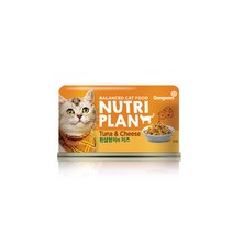 뉴트리플랜 고양이 간식캔, 흰살 참치와 치즈, 160g, 6개
