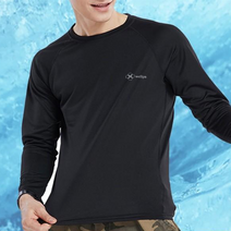 편안한 남자 냉감 쿨링 무지티 목안늘어나는티 블랙