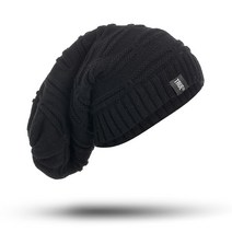 new true letter winter hat long size knitted cap high quality casual beanies for men [A00220497]