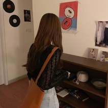 마롱패션 레이스 엠보싱 여성 가을 엠 블라우스