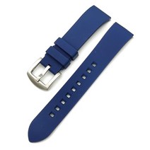 다이빙 고무 벨트120 21 22 24mm 실리콘 고무 스트랩 범용 퀵 릴리스 다이빙 팔찌 세이코 오메가 워터 고, 03 Blue_03 20mm