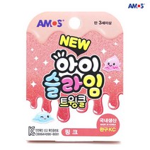 콩꼬물마켓 아모스 아이슬라임 트윙클 70g, 핑크