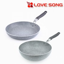 러브송 스톤코팅팬 기획전, 뉴(new)맥시 대리석4중코팅 튀김팬 30cm