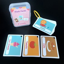 몬테소리 영어 단어 카드 플래시카드 인지 교육 장난감 그림 암기 게임 29 배우기, 음식