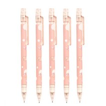 15 pcs 0.5mm 꿀 복숭아 귀여운 프레스 자동 기계 연필 드로잉 kawaii 학교 사무용품 편지지 세트, 5pcs 연필