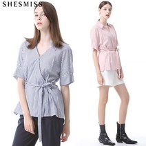 쉬즈미스 스트라이프랩블라우스SWWBLK21450_동수원점 NC