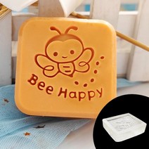 꿀벌 패턴 천연 수제 수지 비누 스탬프 DIY 핸들 공예 만들기 도구 투명 스타일 인감, 15 Stamp No Handle