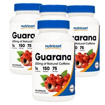 뉴트리코스트 Nutricost 과라나 1000mg 150캡슐, 4팩