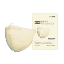 프랜드리 KF94 새부리형 마스크 숨쉬기편한 귀안아픈 컬러 패션 국산 대형, 50매입, 크림 옐로우