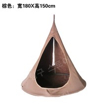 매달아쓰는 실내용 야외용 해먹 공중 텐트 의자 그네형 휴양지 민박집 게스트하우스 옥상, L.브라운[180X150cm]