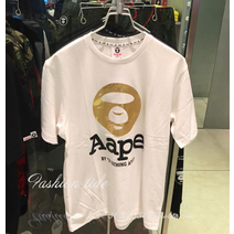 라운드넥반팔티 홍콩 IT 트렌드 AAPE20 남자 봄 여름 두툼원숭이 인수 글리터링 금박 t셔츠 0432 2160973167