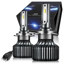 NUVISION LIGHTING 페어 H7 전구 10000 루멘 60W 슬림 LED 헤드라이트 하이/로우 빔 안개등 조명 변환 HID 키트 디자인 NVL-SLS-H7, Slim Design