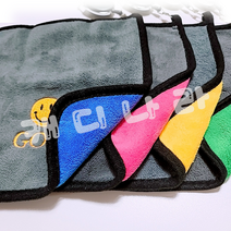 스마일 양면 골프 릴 타올 극세사 수건, 고급릴 기본형-캐릭터없음 （수건미포함）