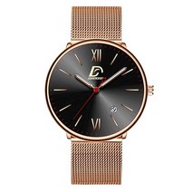 Reloj hombre-남성 시계 럭셔리 스테인레스 스틸 메쉬 벨트 쿼츠 손목 남성 가죽 캘린더 야광