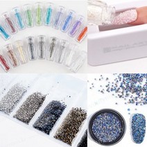 [안산뷰티모아] 픽시 스톤 크리스탈 샤인 트윙클 서포터 트레이 V컷 파츠 뾰족 0.8 ~ 1.2mm 7종 6종세트, 1개, [픽시스톤02]AB크리스탈