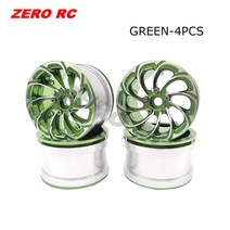 Axial Wraith Rock Crawler 2.2 "1/10 AIXAL 지프 랭글러 용 풀 메탈 비드 록 휠 TRX-4 SCX10 II CAPR, 한개옵션1, 08 GREEN 4PCS