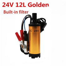1마력모터 수중펌프 양수기12V 24V DC 전기 잠수정 디젤 오일 워터 펌프 미니 다기능, 05 24V Gold Built-in