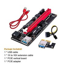 외장 그래픽카드 지지대 60cm VER009S PCI-E 라이저 카드 PCIE 1X 16X 어댑터 듀얼 LED 표시기 USB 3.0 케이블 광업 용 그래픽 6Pin 4Pin 전원