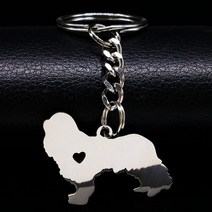 강아지무드등 만화 개 열쇠 고리 홀더 합금 라인 석 크리스탈 실버 컬러 큰 동물 펜던트 보석 llavero KXHK70S01, [07] G