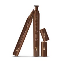 The Quick Flick - Wings 아이라이너 스탬프 펠트 팁 리퀴드 방수 및 얼룩 방지 고양이 핫 퍼지 펜 쁘띠 8mm 3mm 두께 윙 2개 801548, 2.12 Ounce (Pack of 1), Hot Fudge