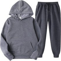 HEHOAH Mens Hoodie Men'S 2 Piece Tracksuit Set Jogging Activewear With Long Sleeve Pullover Hood, 09 2-dark Gray
