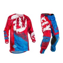 플라이 피쉬 오토바이 저지 앰프 바지 정장 콤보 motocross mx 레이싱 정장 먼지 자전거 atv 사이클링 오프로드 라이딩 기어 세트 s-xxl, 레드 에스