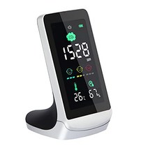 이산화탄소 농도계 NDIR 방식 co2 센서 3000mAh CO2습도온도 표시 다기능 고정밀 co2 모니터 이산화탄소계 CO2 농도 측정기 400-5000PPM 측정 범위