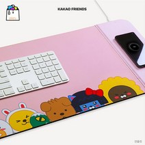 카카오프렌즈 고속무선충전 마우스패드 USB충전 장패드 - 핑크-WSL