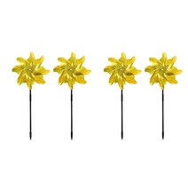 바람개비 조류 구충제 풍차 8 잎 안티 버드 레이저 바람 스피너 야외 정원 마당 장식 4-10 개, [03] 4pcs Yellow, [03] 4pcs Yellow, 4개